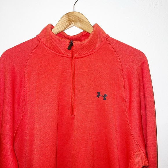 Under Armour men’s orange storm 1 cold gear loose fit quarter zip up jacket - Picture 2 of 12